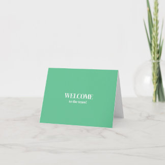 Carte Personalized simple Elegant Welcome to the team
