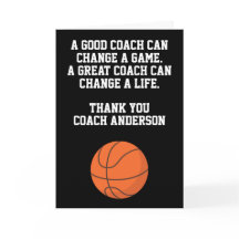 Personalized Thank You Basketball Coach From Team