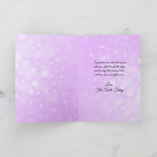 Carte Personalized Tooth Fairy Card (Intérieur)