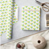 Carte Personalized Yellow Lemons Teal 