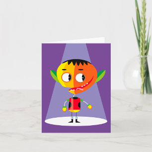 Carte Personnage à tête orange
