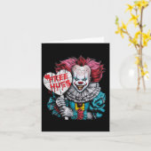 Carte Personnage de clown effrayant Free A Hugs pour la (Fleur jaune)