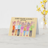 Carte Personnages de dessin animé tristes qui agitent un (Fleur jaune)