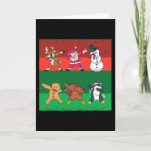 Carte Personnages de Noël Dabbing (Devant)