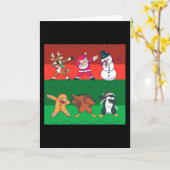 Carte Personnages de Noël Dabbing (Fleur jaune)