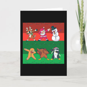 Carte Personnages de Noël Dabbing