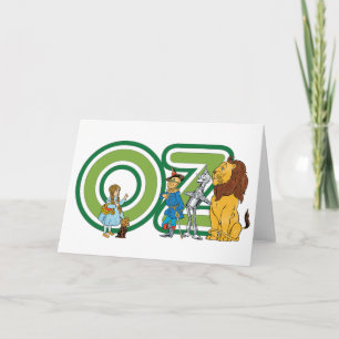 Carte Personnages vintage du Magicien d'Oz et lettres de