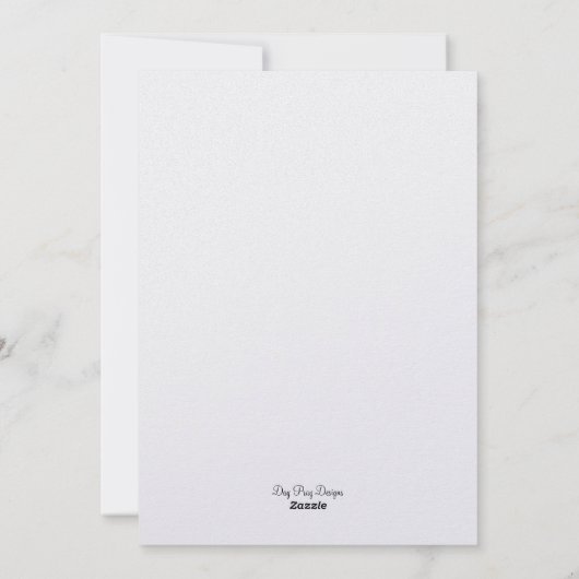 Carte personnalisable à motif floral rose pour tou (Dos)