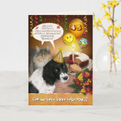Carte (Personnalisable) Anniversaire avec Animaux (Fleur jaune)