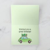 Carte Personnalisable Anniversaire Retro Fiat 500 (Intérieur)