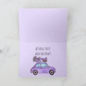 Carte Personnalisable Anniversaire Retro Fiat 500 (Intérieur)