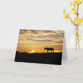 Carte Personnalisable avec le nom de cheval Equine Sympa (Fleur jaune)