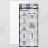Carte Personnalisable Bible Signet Plaid Hommes (Devant / Derrière)