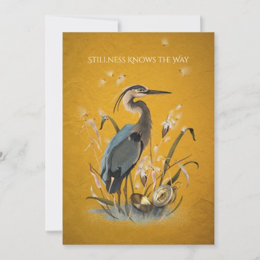 Carte personnalisable Blue Heron (Devant)