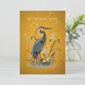 Carte personnalisable Blue Heron (Debout devant)