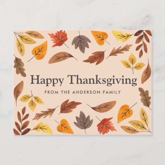 Carte personnalisable bon thanksgiving (Devant)