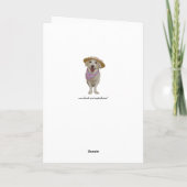 Carte Personnalisable Chat Funny Anniversaire pour femme (Dos)