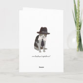 Carte Personnalisable Chat Funny Homme Anniversaire (Dos)