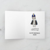 Carte Personnalisable Chat Funny Homme Anniversaire (Intérieur)