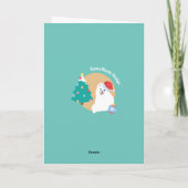 Carte Personnalisable - Chien Japanese Spitz Mignon Noël (Dos)