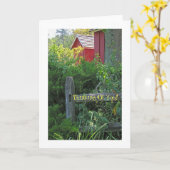 CARTE PERSONNALISABLE/"COMMENT ÊTES-VOUS ? / SHED (Fleur jaune)