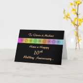 Carte personnalisable de 10e anniversaire (Fleur jaune)