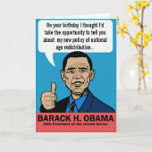 Carte personnalisable de Barack Obama (Fleur jaune)