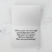 Carte personnalisable de chat noir mignon (Intérieur)