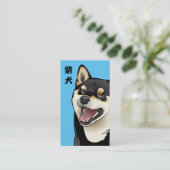 Carte personnalisable de chien noir et bronzage de (Debout devant)