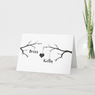 Carte personnalisable de couples de coeur