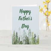 Carte personnalisable de fête des pères de pins (Fleur jaune)
