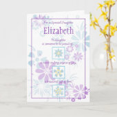 Carte personnalisable de fille spéciale (Fleur jaune)