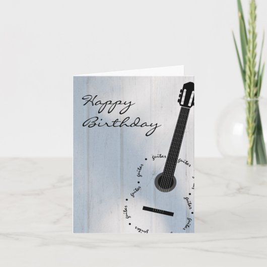 Carte personnalisable de guitare (Devant)