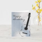 Carte personnalisable de guitare (Fleur jaune)