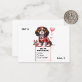 Carte personnalisable de la Saint-Valentin Cavalie (Devant/Arrière en situation)