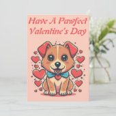 Carte personnalisable de la Saint-Valentin rétro a (Debout devant)