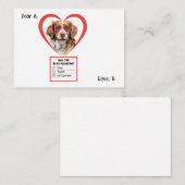 Carte personnalisable de Saint-Valentin pour chien (Devant / Derrière)