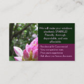 Carte personnalisable de service aux entreprises (Dos)