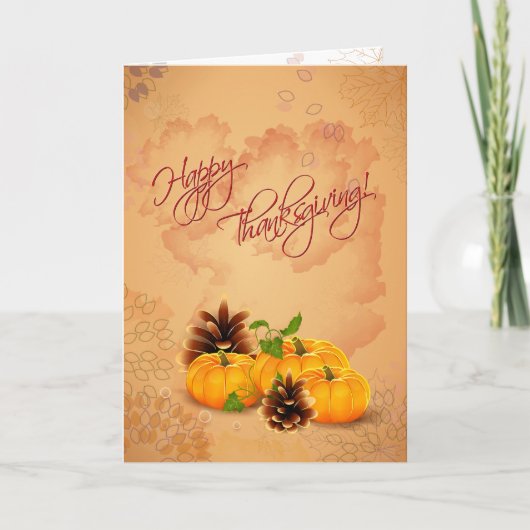 Carte personnalisable de thanksgiving avec des (Devant)