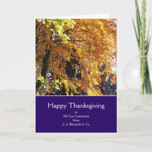 Carte personnalisable de thanksgiving - feuillage
