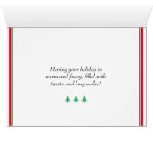 Carte personnalisable de vacances de Bichon Frise (Intérieur Horizontal (Bas))