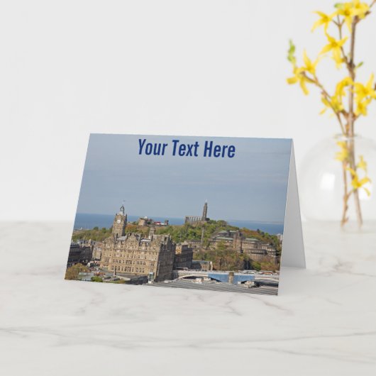 Carte personnalisable d'Édimbourg, Écosse (Fleur jaune)