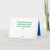 Carte personnalisable du terrain de tennis bleu-ve (Dos)