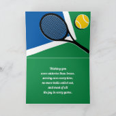 Carte personnalisable du terrain de tennis bleu-ve (Intérieur)