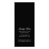 Carte personnalisable élégante de support de salon (Dos)