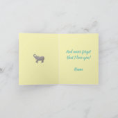 Carte personnalisable Éléphant Bébé (Intérieur)