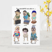 Carte Personnalisable Funny Homme Relatif (Fleur jaune)