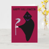 Carte personnalisable Halloween en couches grises (Fleur jaune)