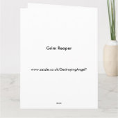 Carte personnalisable Halloween Reaper Grim (Dos)