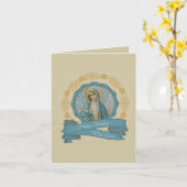 Carte Personnalisable Immaculé Coeur de Marie (Fleur jaune)